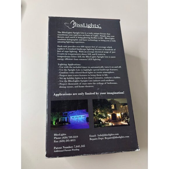 BlissLights Outdoor Spright STATIC Firefly Pool Laser Light w/ Timer RED NEW - Picture 5 of 5